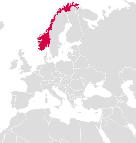 mapa centros de investigación tecnológica en Noruega